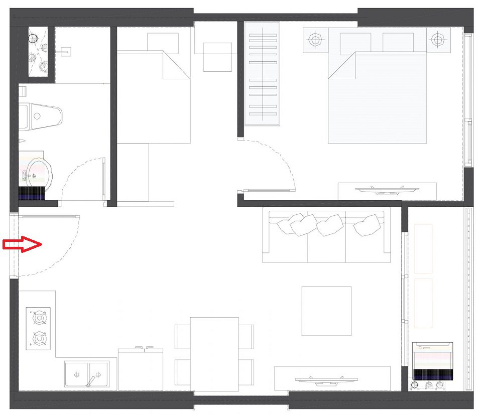 Thiết kế căn hộ 1 phòng ngủ Vinhomes Smart City