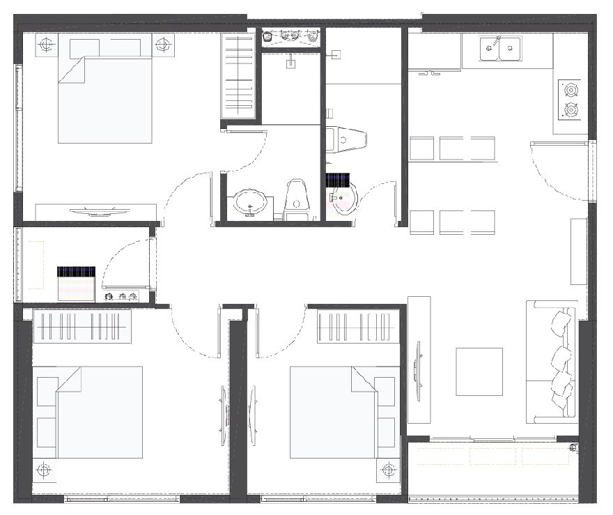 Thiết kế Căn hộ 3 phòng ngủ Vinhomes Smart City